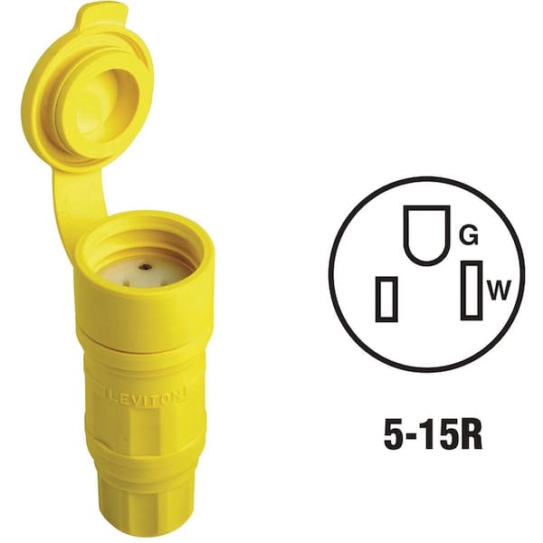15A 125V 3-Wire 2-Pole Wetguard Cord Connector